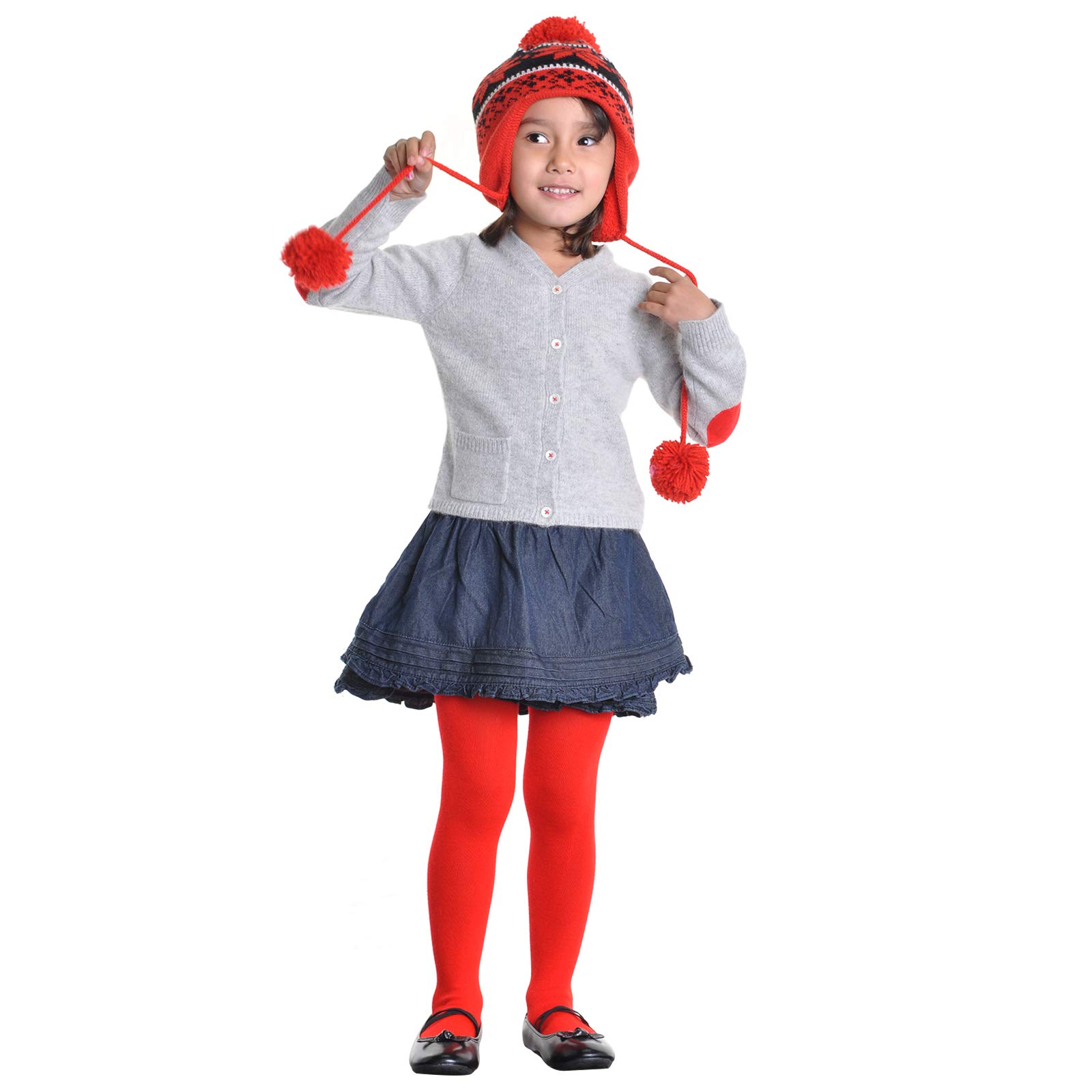 Angelina Girl's Colorful Assorted Winter Tights with Heel and Toe (6-Pack) - Image 3