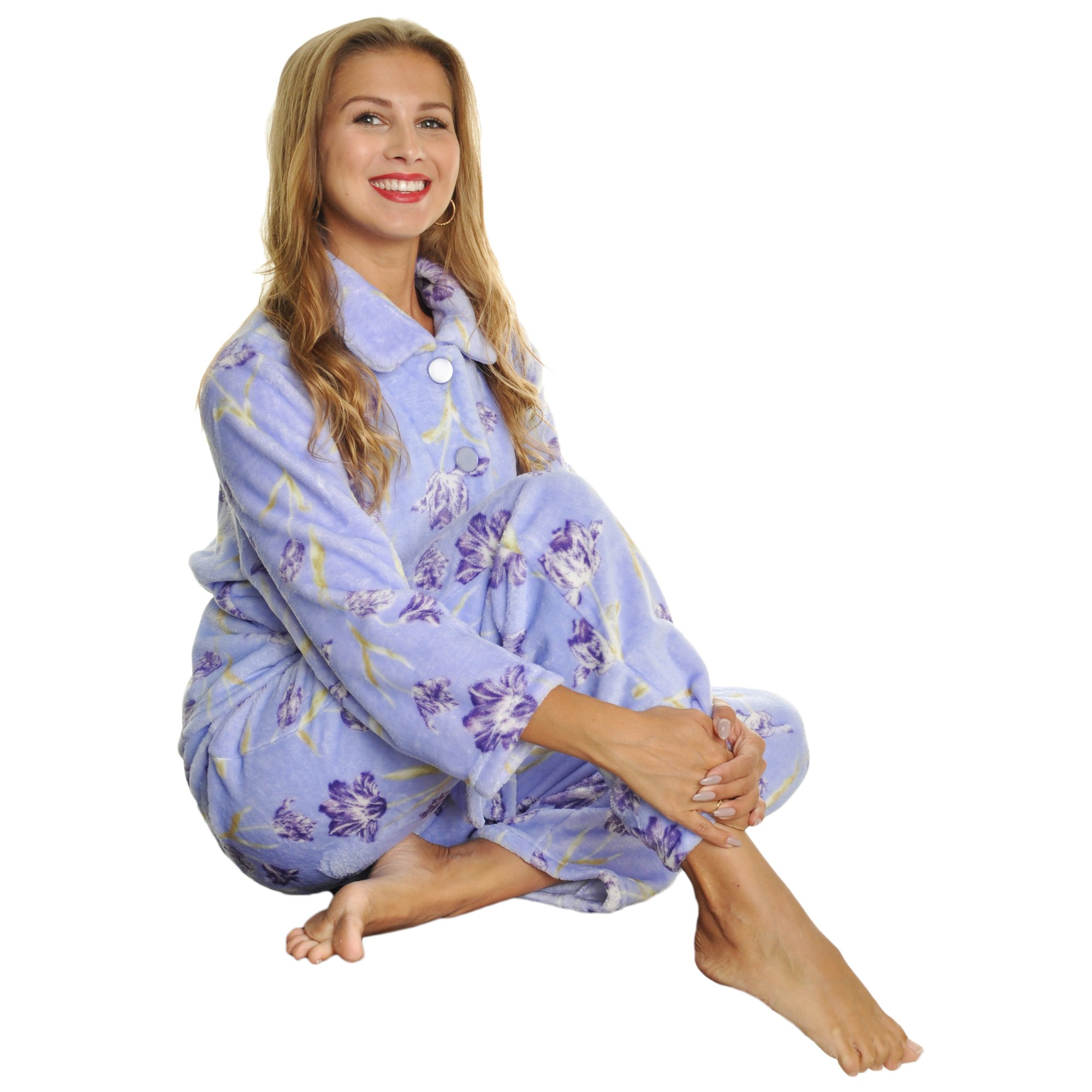 Angelina Plush Mix-and-Match Bed Jacket Pants Robe Lounge/Sleepwear - Sold Separately - Image 5