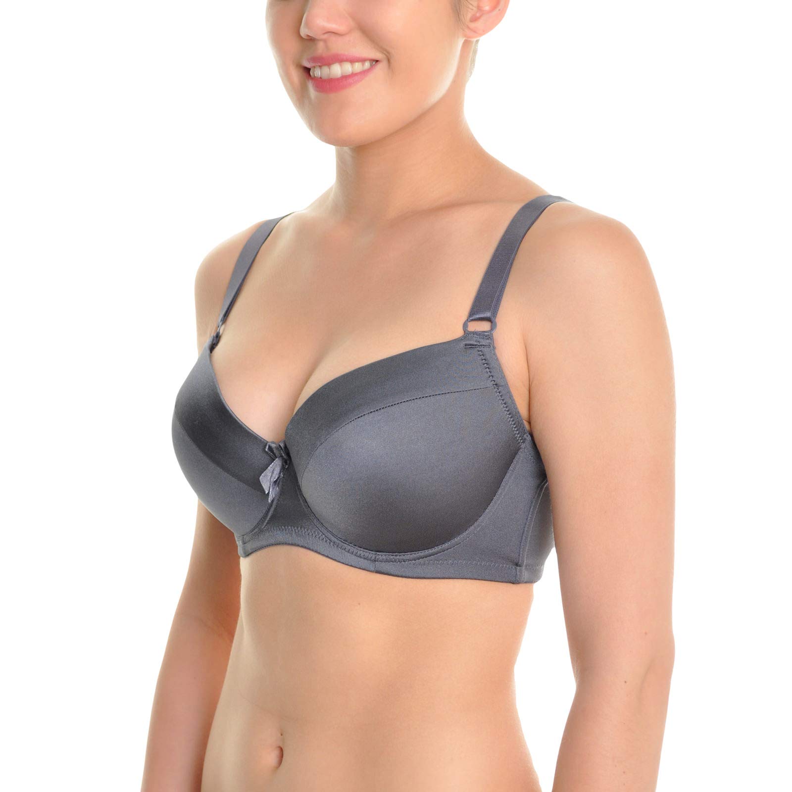Angelina Wired Plus Size Demi-Cup Bras with Convertible Straps (6-Pack) - Image 3