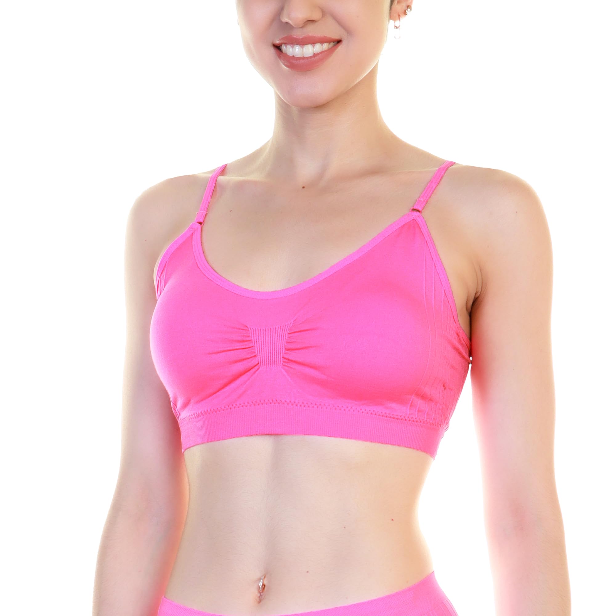 Angelina Women's Coordinating Seamless Wireless Bralette with Removable Pads and Boxer Panties (Sold Separately) - Image 3