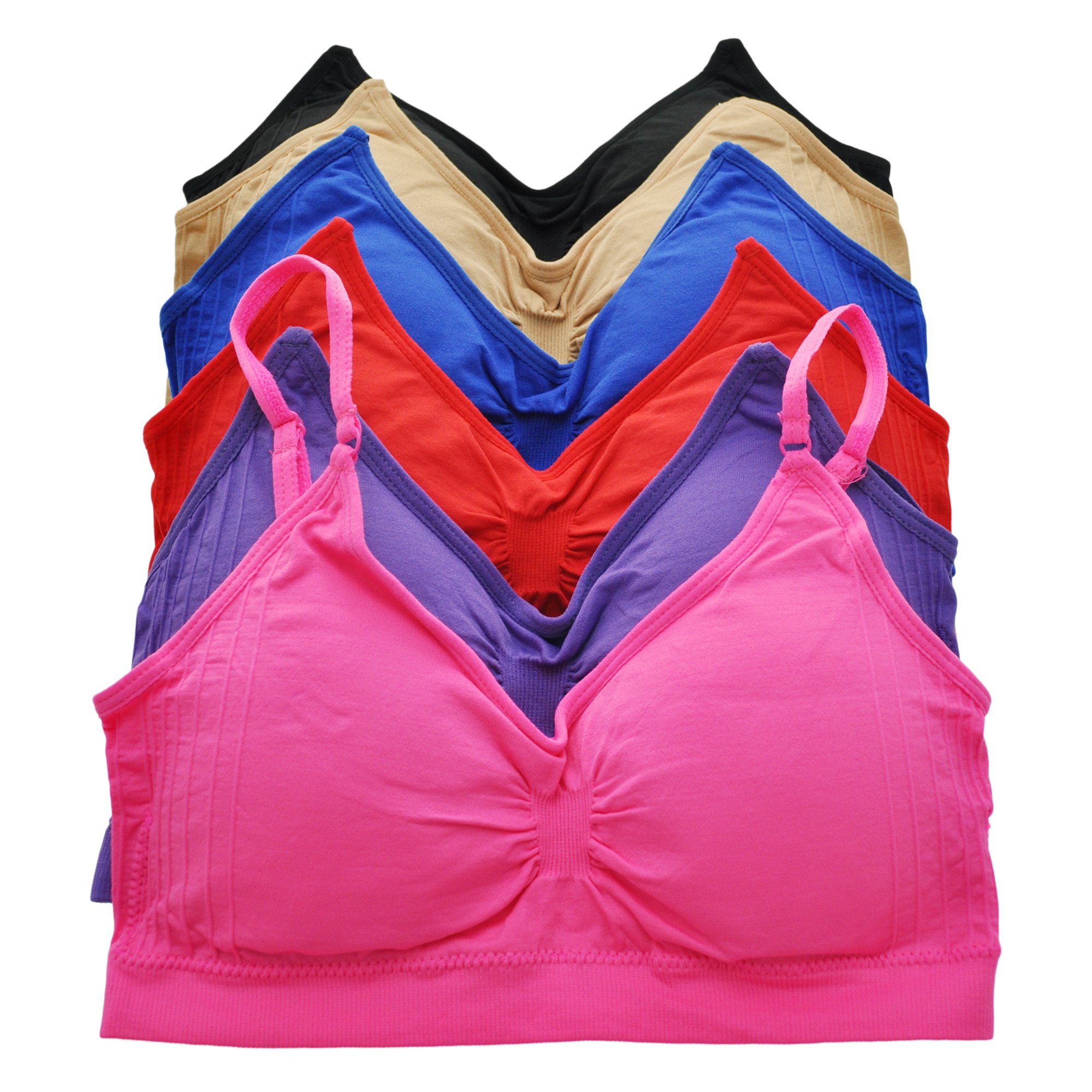 Angelina Women's Coordinating Seamless Wireless Bralette with Removable Pads and Boxer Panties (Sold Separately) - Image 6