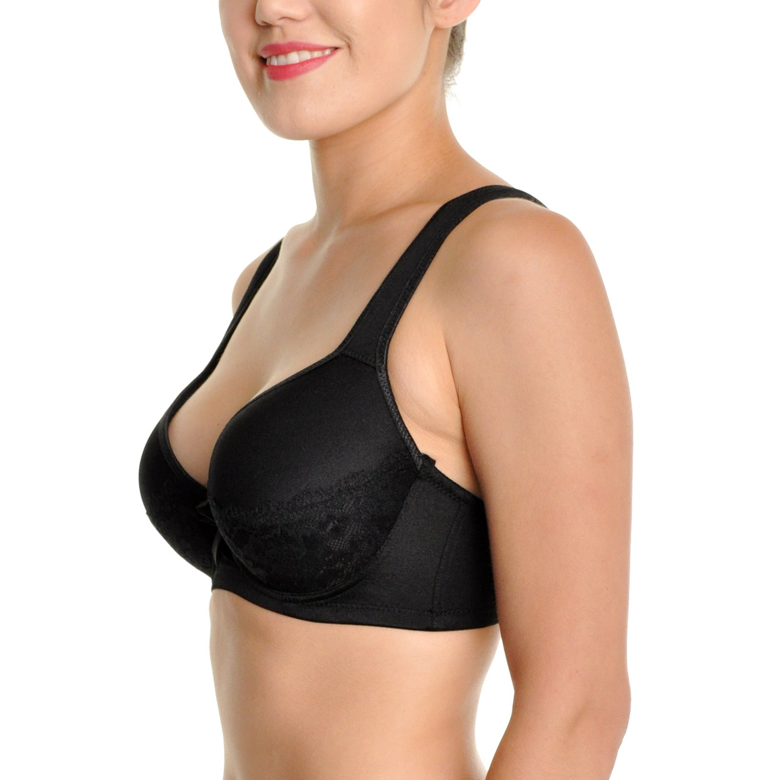 Angelina Women's Lace Accented Full Cup Bras w/Extra Wide Wings (6-Pack) - Image 3