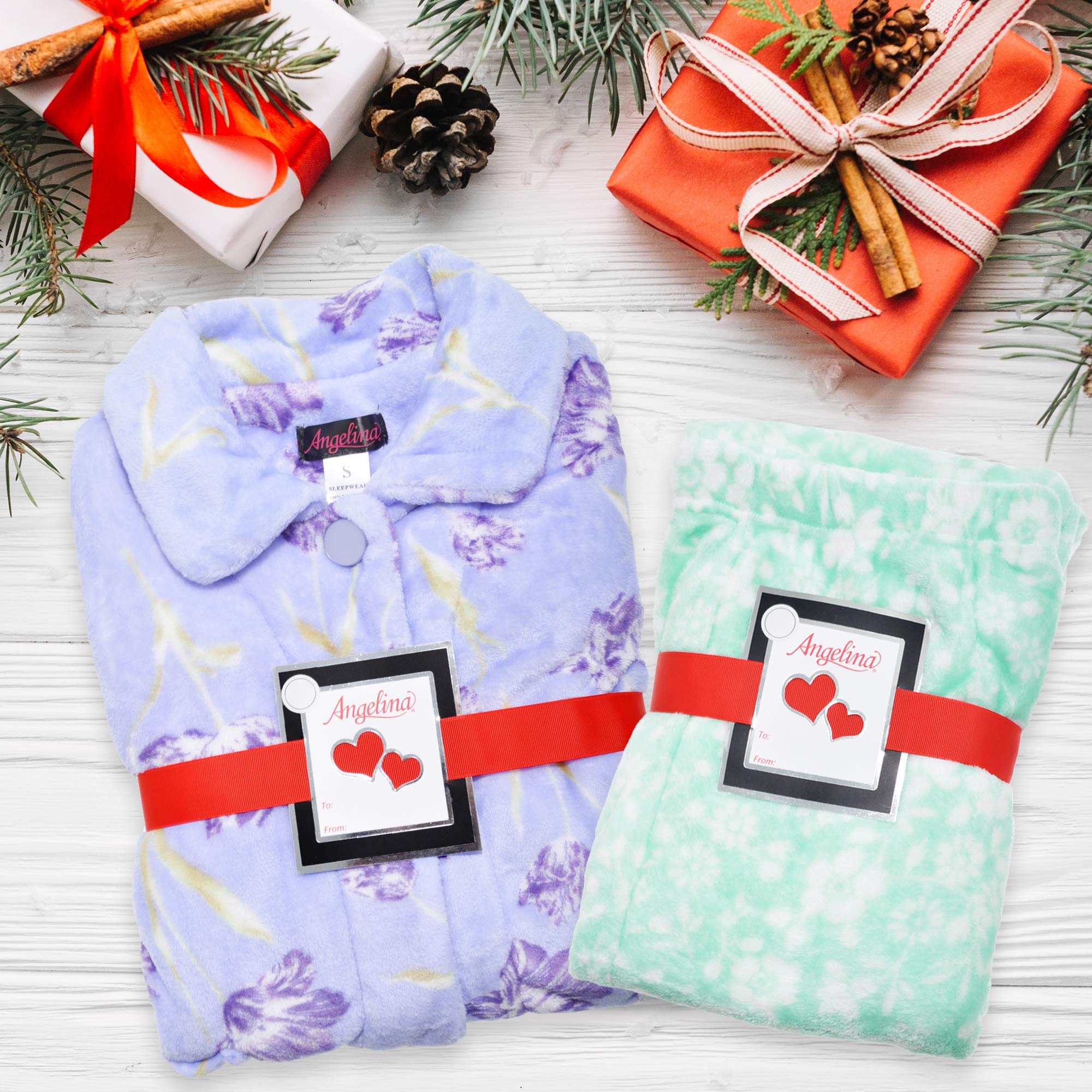 Angelina Plush Mix-and-Match Bed Jacket Pants Robe Lounge/Sleepwear - Sold Separately - Image 6