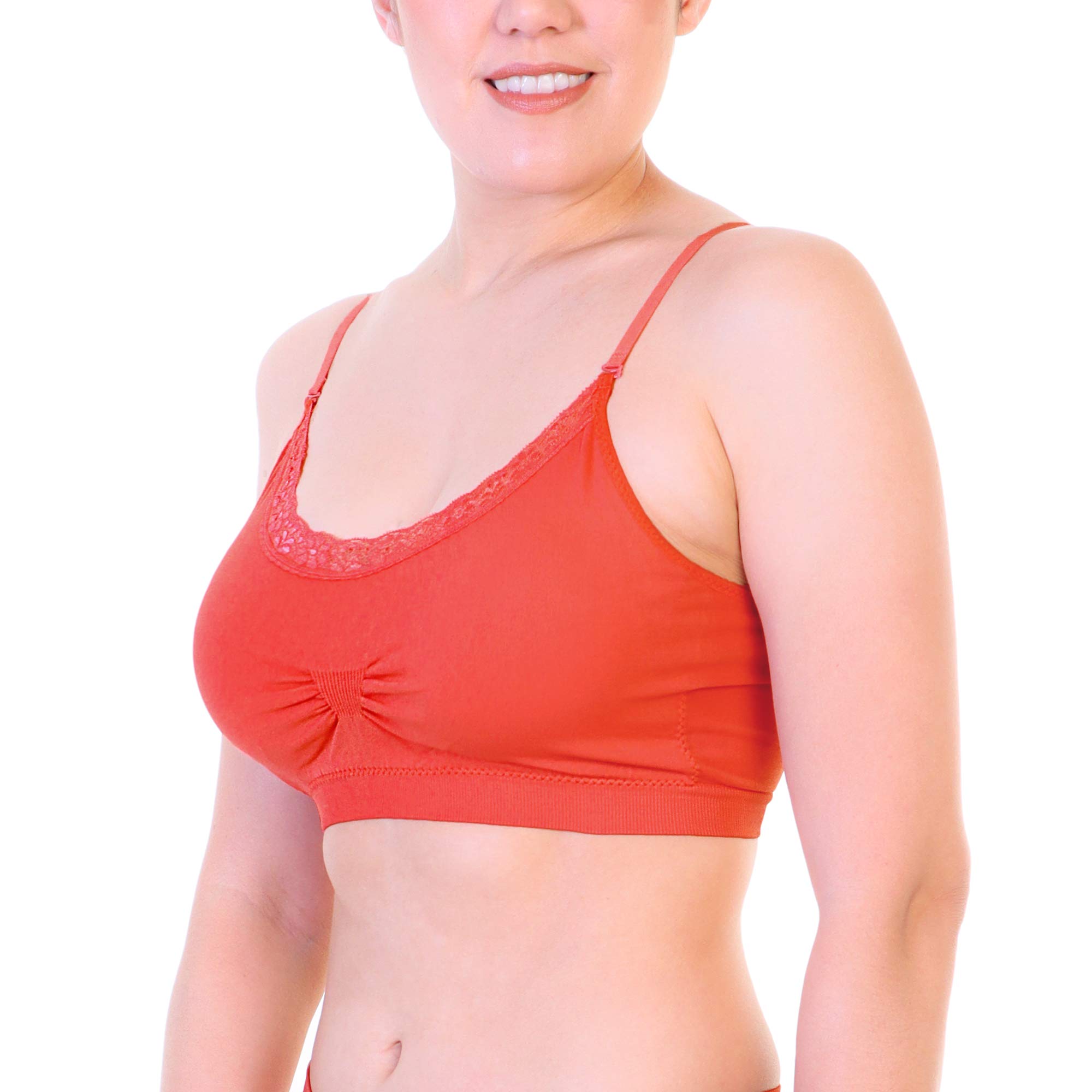 Angelina Women's Seamless Bralette with Convertible Straps (6-Pack) - Image 3