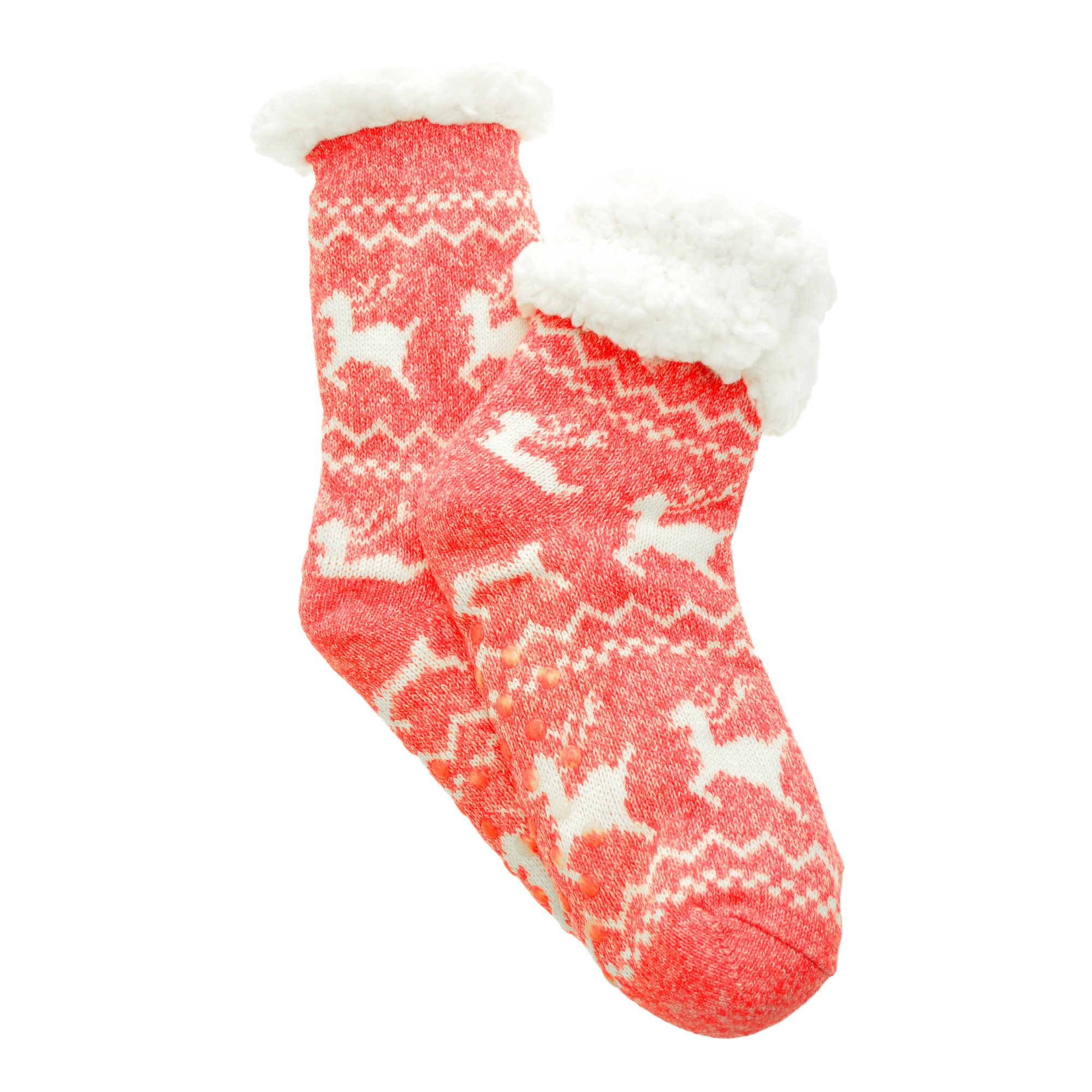 Angelina Women's Sherpa-Lined Thermal Christmas Slipper Socks with Gift Tags - Image 7