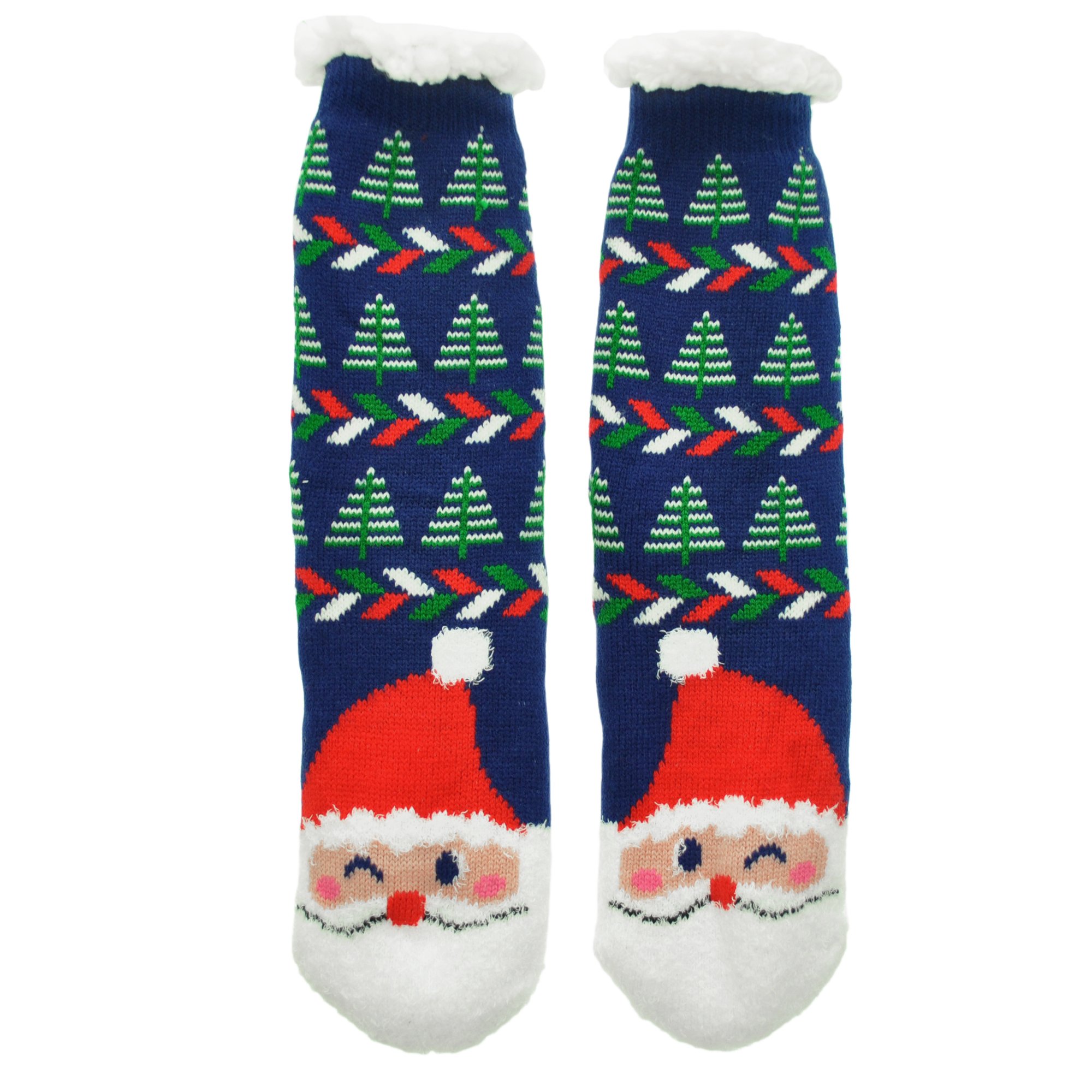Angelina Women's Sherpa-Lined Thermal Christmas Slipper Socks with Gift Tags - Image 3