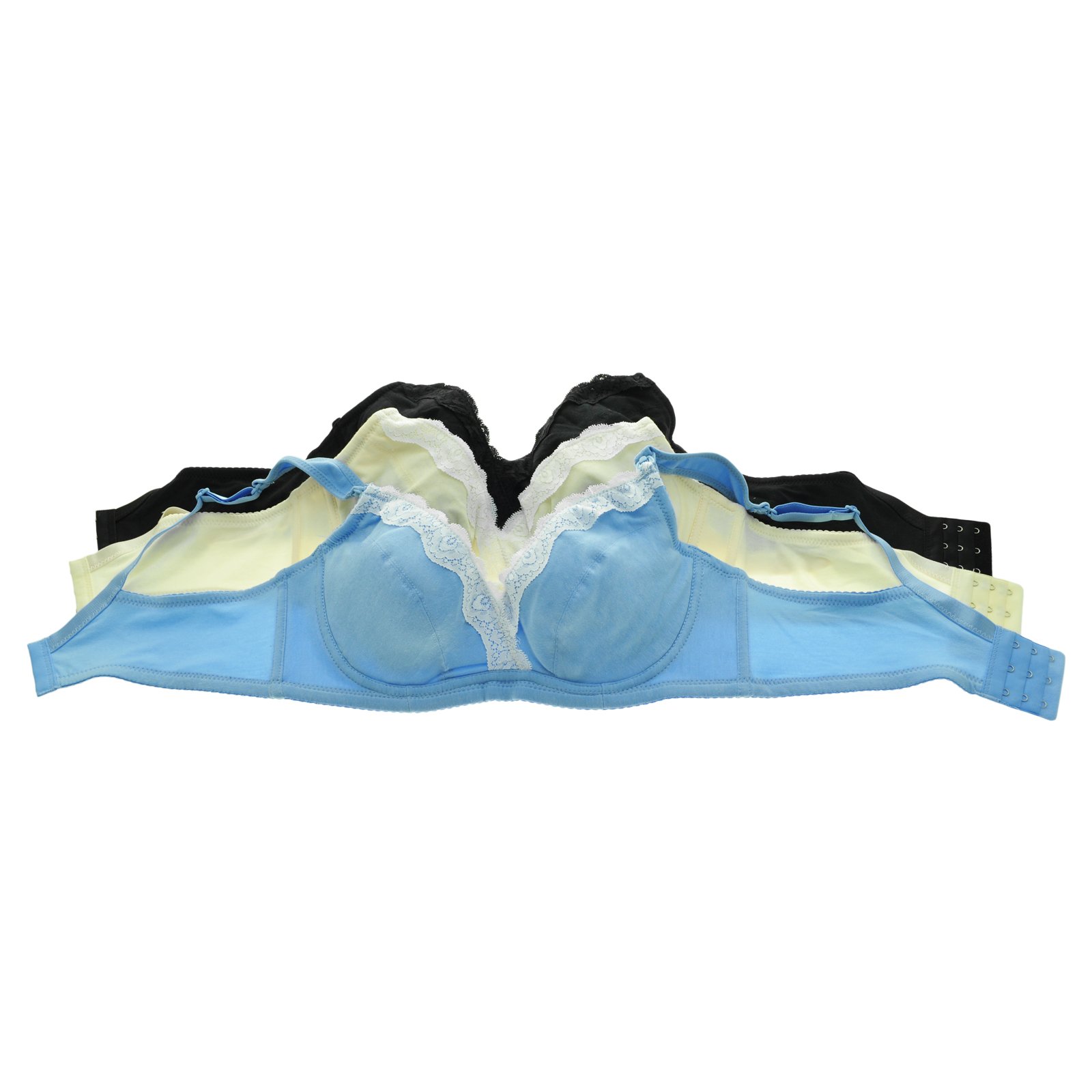 Angelina Women's Soft Cup Nursing Bras with Lace Trim (3-Pack) - Image 7