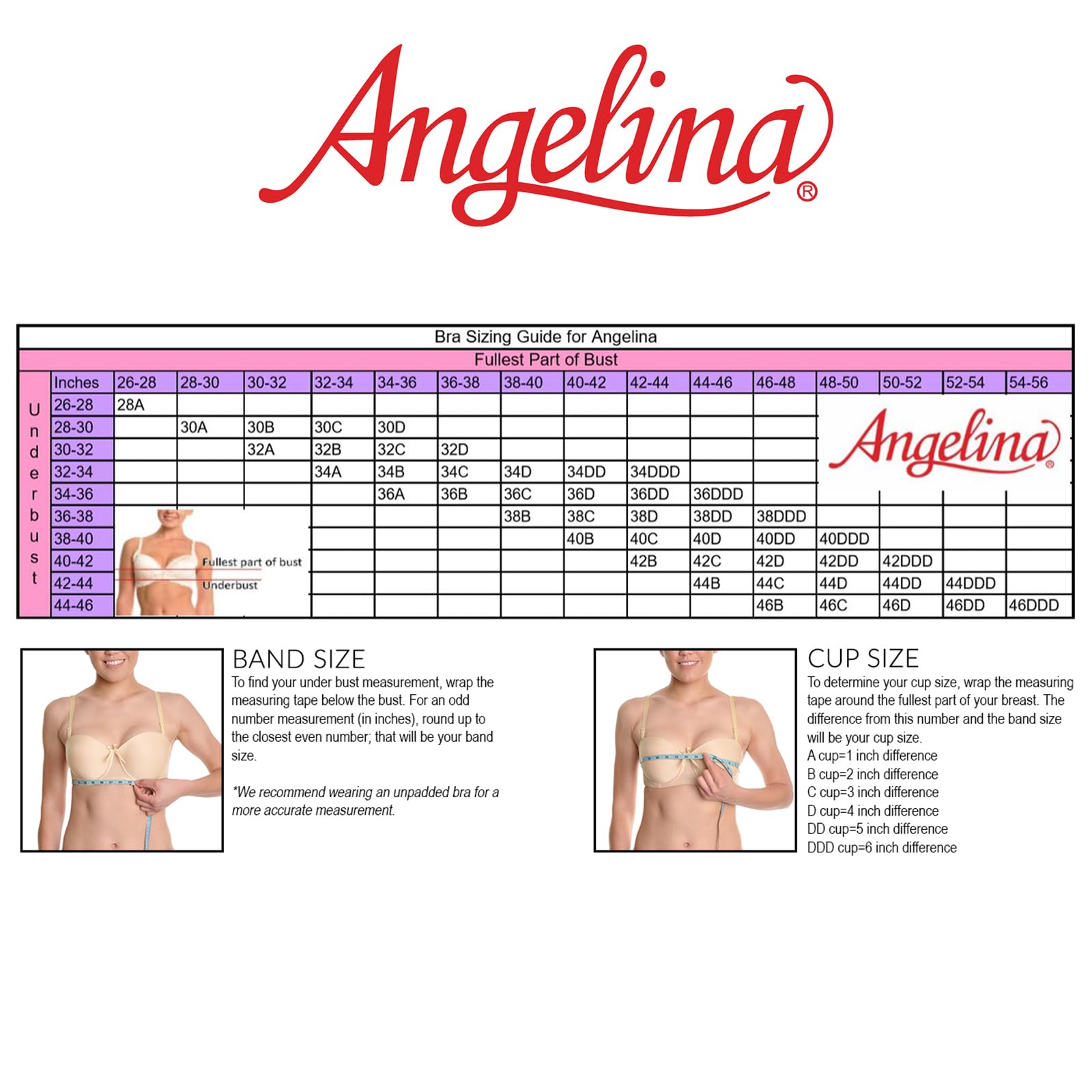 Angelina Women's Matching Wired T-Shirt Bras with Rose Lace Wings and Lace Cheeky Boxer Panties (Sold Separately) - Image 7